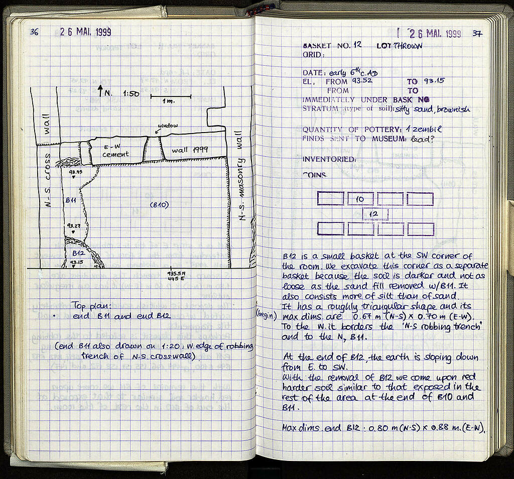 Excavation notebook 919 from the Panayia Field